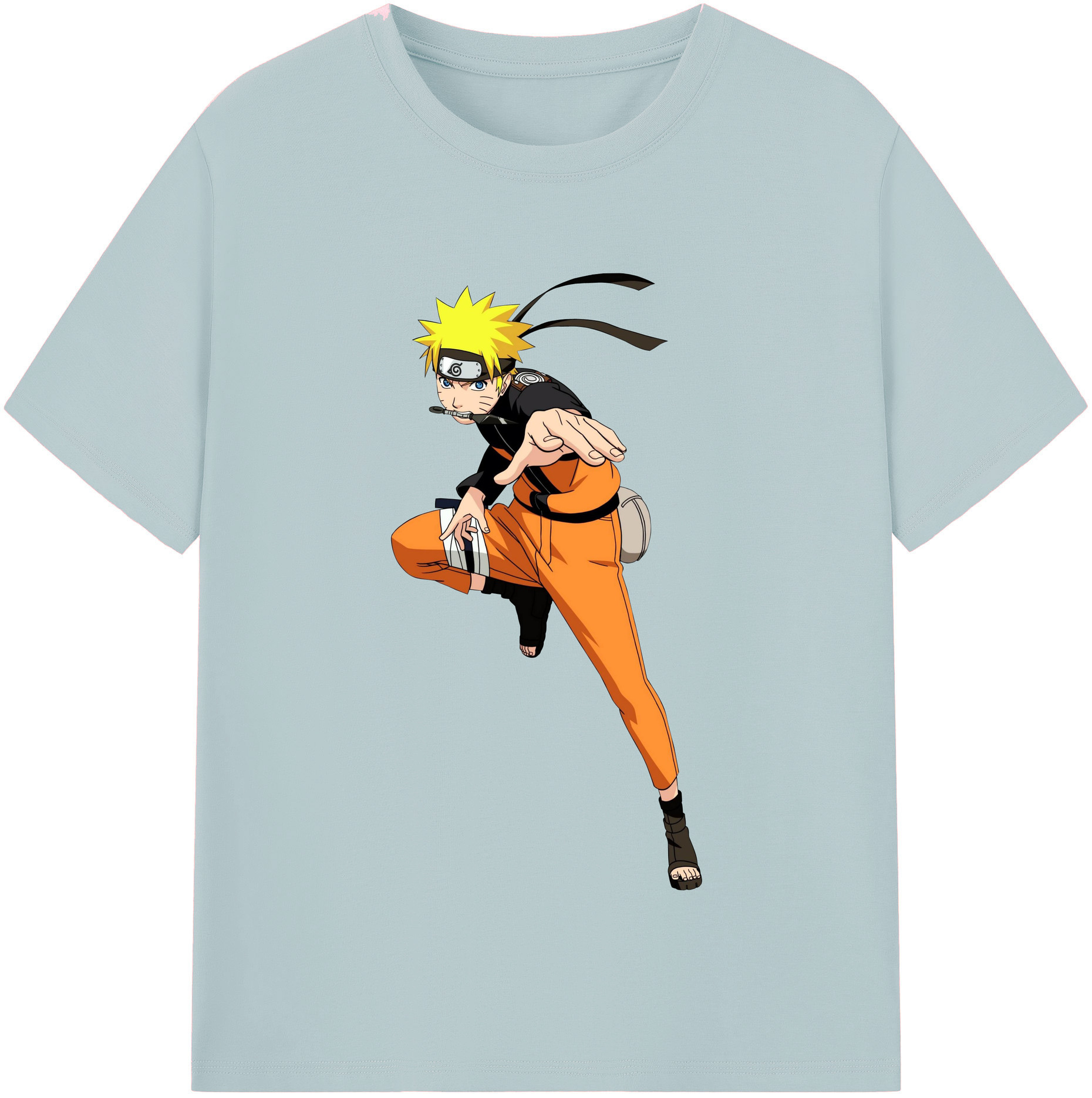 （画像用） NARUTO -ナルト- うずまき ナルト Uzumaki Naruto 綿100％半袖Tシャツ（フロントプリント）